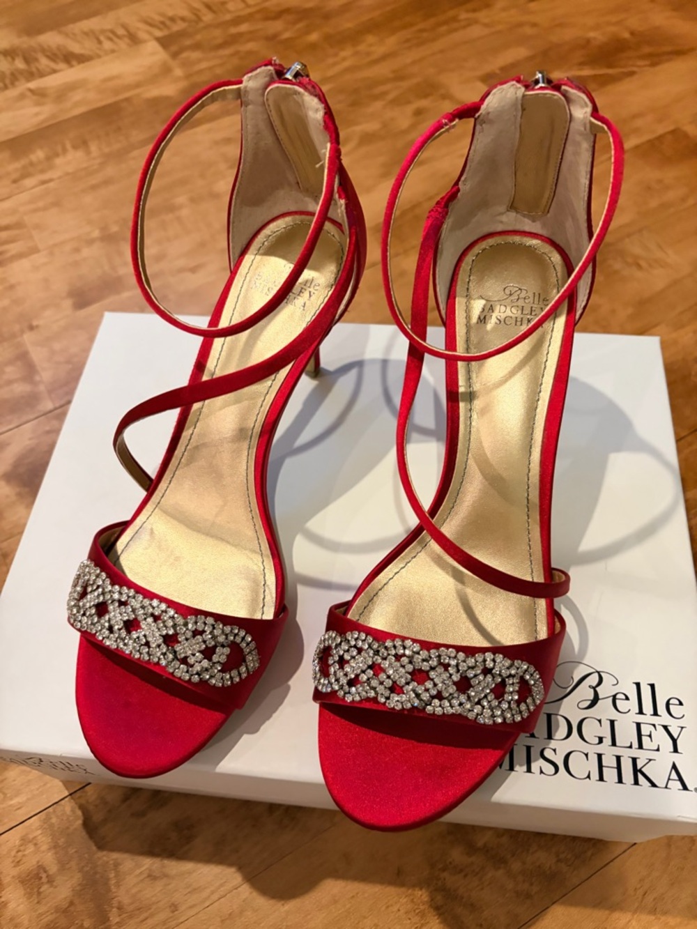 🆕 Fuchsia Crystal-Embellished Strappy Sandals